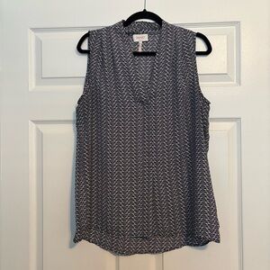 Laundry By Shelli Segal Black and White Sleeveless Blouse - Size M